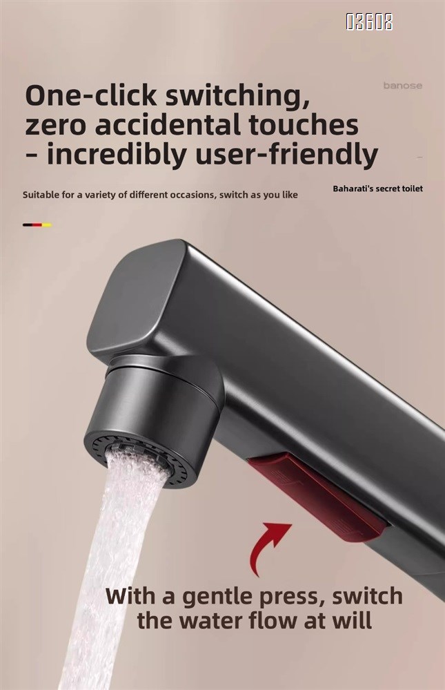 Modern Design 3- Spray Modes Pull Out Basin Faucet with Pipe Hot & Cold Mixer Taps for Bathroom Kitchen Sink
