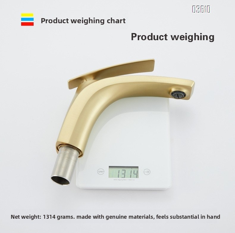 Modern Design Single Handle Basin Faucet Single Hole Deck-mounted Brass Basin Tap Hot & Cold Mixer for Bathroom