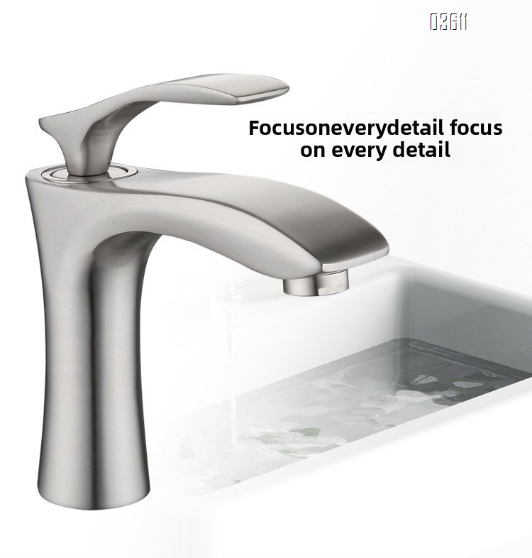 High Quality Washroom Basin Mixer Taps with Concealed Aerator Water Sink Mixer Faucet Deck Mounted Bathroom Faucet
