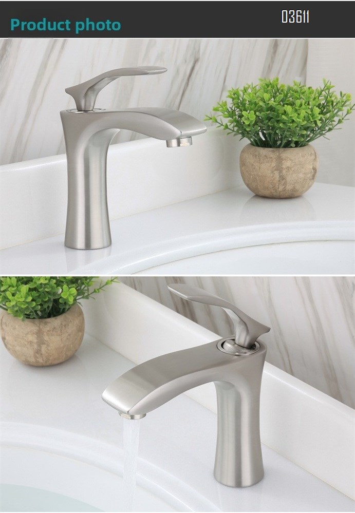 High Quality Washroom Basin Mixer Taps with Concealed Aerator Water Sink Mixer Faucet Deck Mounted Bathroom Faucet