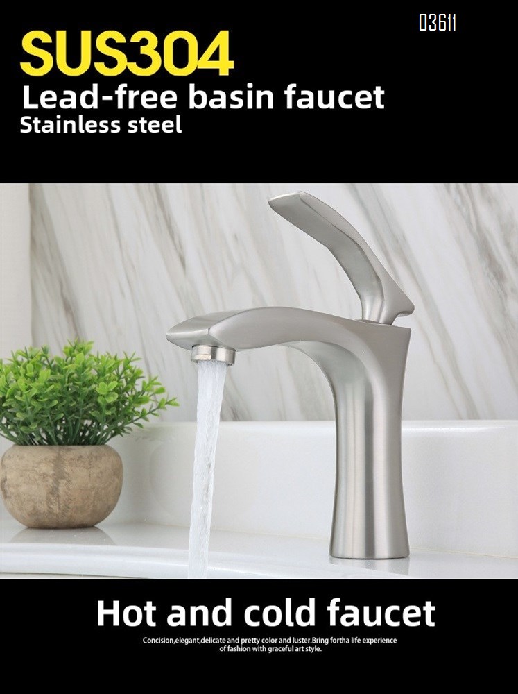 High Quality Washroom Basin Mixer Taps with Concealed Aerator Water Sink Mixer Faucet Deck Mounted Bathroom Faucet