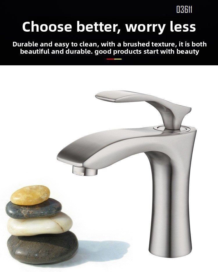 High Quality Washroom Basin Mixer Taps with Concealed Aerator Water Sink Mixer Faucet Deck Mounted Bathroom Faucet