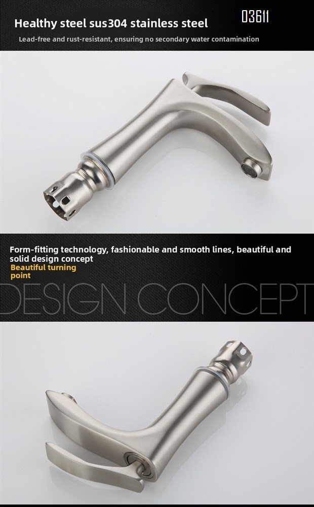 High Quality Washroom Basin Mixer Taps with Concealed Aerator Water Sink Mixer Faucet Deck Mounted Bathroom Faucet