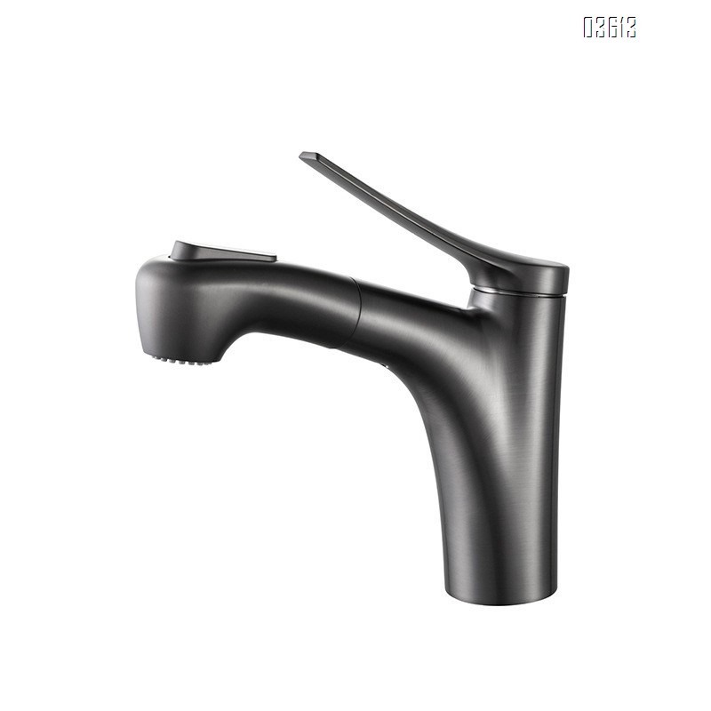 Lead Free Dual Function Aerated Water Brass Wash Face Bathroom Sink Faucets  Black   Water Tap Mixer Basin Faucets