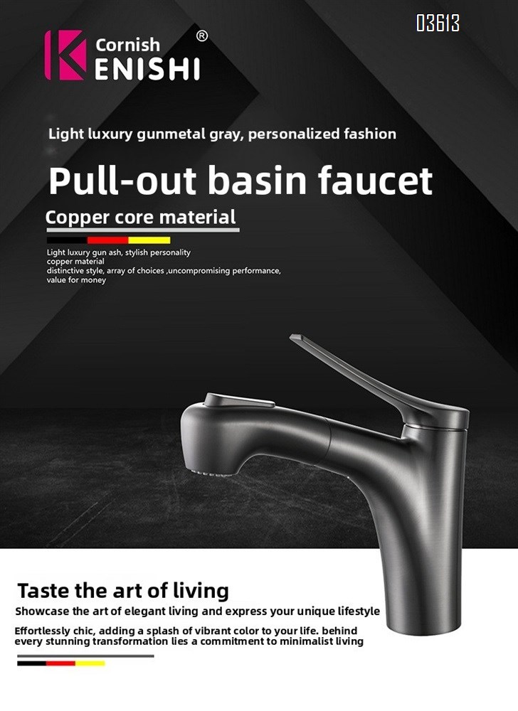 Lead Free Dual Function Aerated Water Brass Wash Face Bathroom Sink Faucets  Black   Water Tap Mixer Basin Faucets