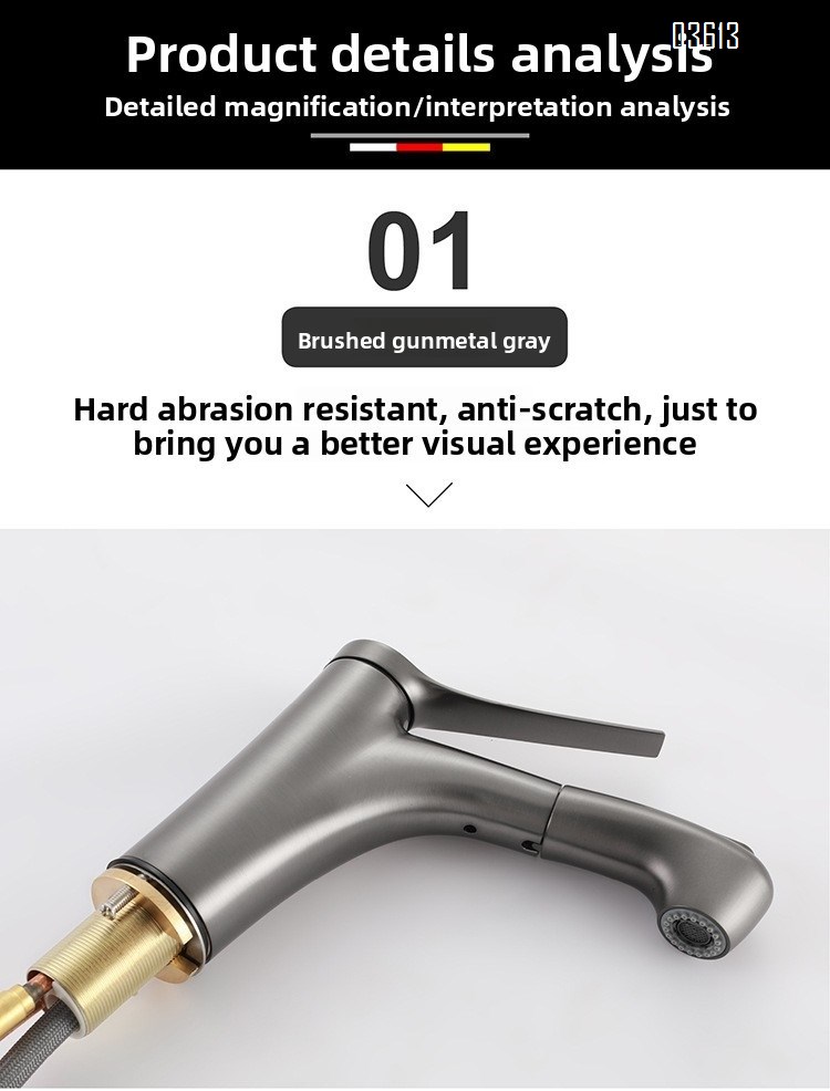 Lead Free Dual Function Aerated Water Brass Wash Face Bathroom Sink Faucets  Black   Water Tap Mixer Basin Faucets