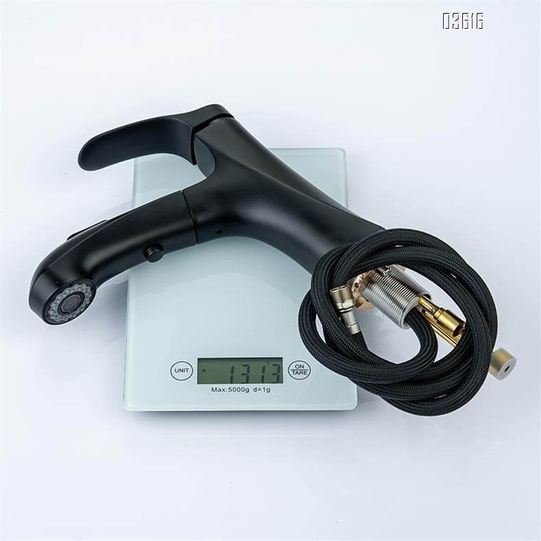Modern Design Pull Out Basin Faucet Luxury Dual Functions Aerated Water with Switch Button Basin Tap Mixer for Bathroom Basin