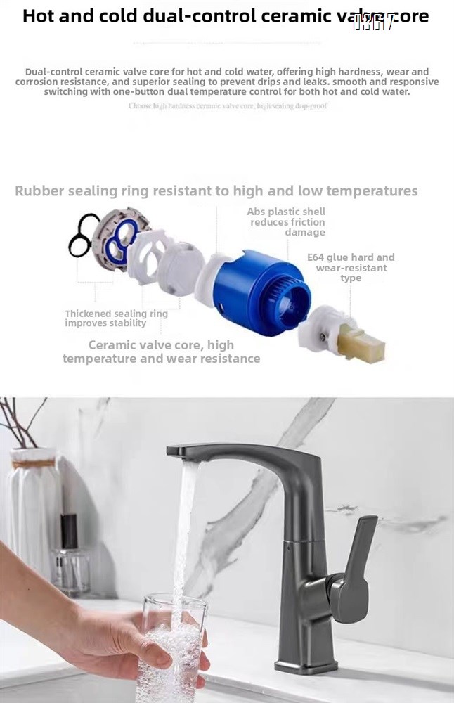 Modern Design Stainless Steel Basin Faucet Luxury  Aerated Water Head Hot & Cold Mixer 360 °swivel Basin Taps Single Handle