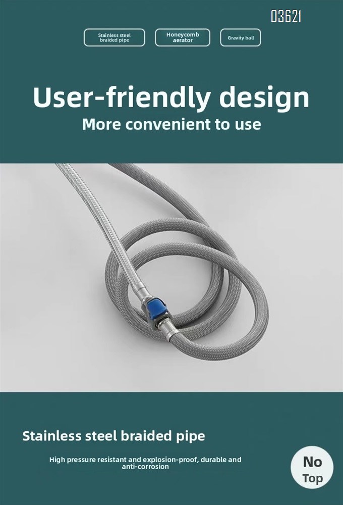 Modern Design Single Handle Kitchen Faucet Outdoor Laundry Bathroom Sink Faucets  Bar Tap Kitchen Faucets with Pull Out Sprayer with 60cm pipe