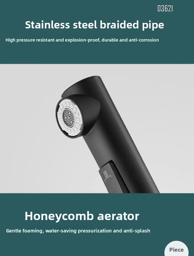 Modern Design Single Handle Kitchen Faucet Outdoor Laundry Bathroom Sink Faucets  Bar Tap Kitchen Faucets with Pull Out Sprayer with 60cm pipe