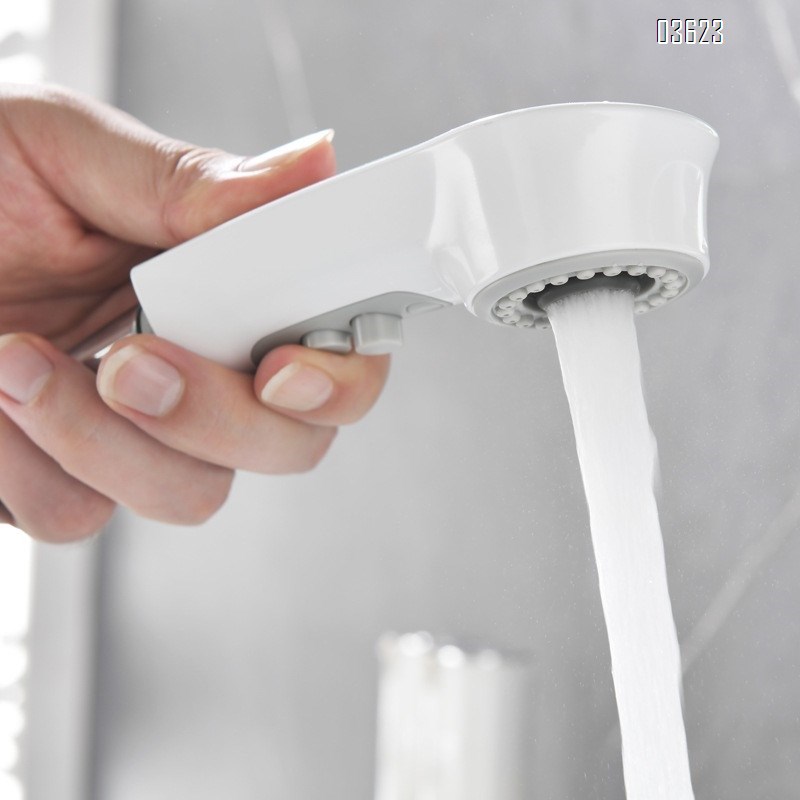 Modern White Brass Basin Faucet Dual Function  with Ceramic Core Pull-Out Hot & Cold Water for Kitchen Sink Bathroom Wash Basin