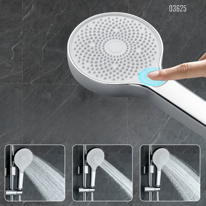 Shower Head Set Hotel Bathroom Household Rotating Wheel with Spray Gun Shower Head Brass