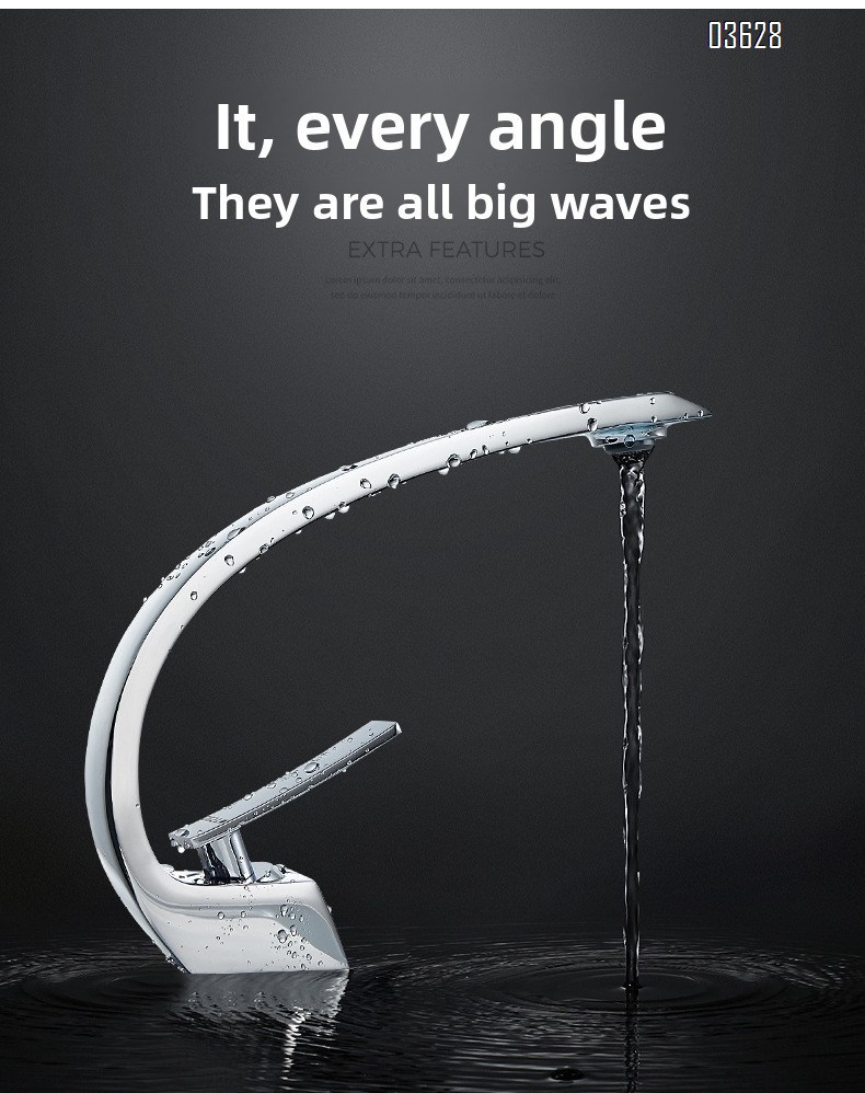 Chrome Basin Faucet Single Handle Single Hole Deck - Mounted Single Handle Hot and Cold Mixer Taps for Bathroom Basin