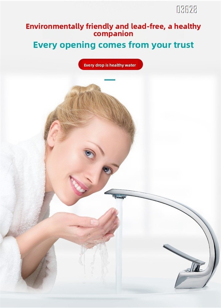 Chrome Basin Faucet Single Handle Single Hole Deck - Mounted Single Handle Hot and Cold Mixer Taps for Bathroom Basin