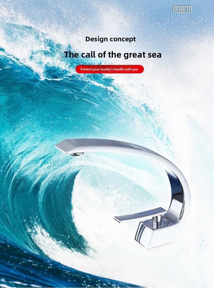 Chrome Basin Faucet Single Handle Single Hole Deck - Mounted Single Handle Hot and Cold Mixer Taps for Bathroom Basin