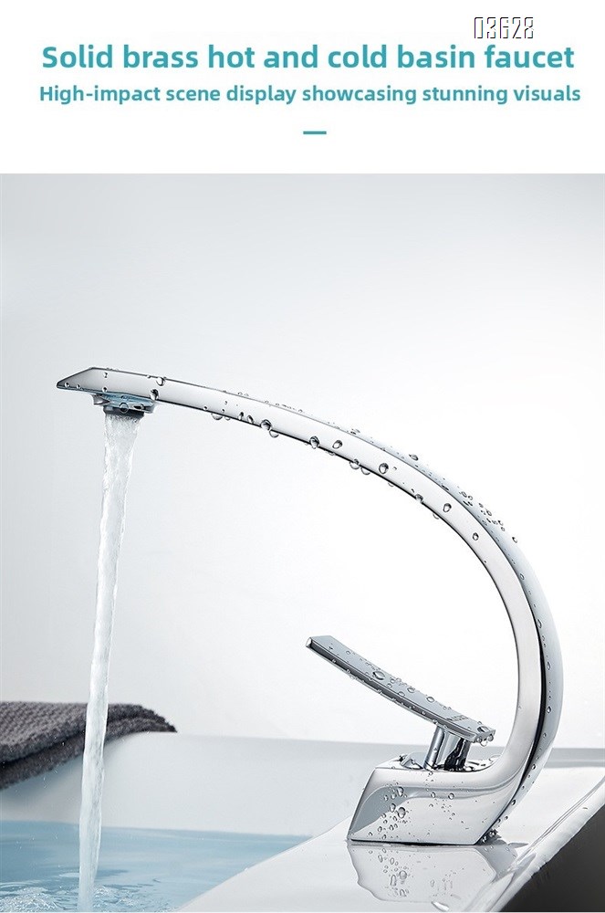 Chrome Basin Faucet Single Handle Single Hole Deck - Mounted Single Handle Hot and Cold Mixer Taps for Bathroom Basin