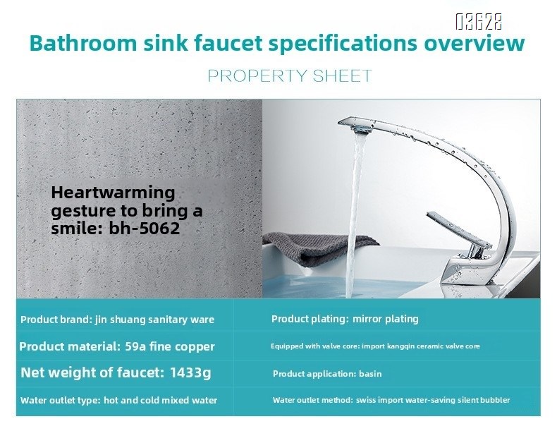 Chrome Basin Faucet Single Handle Single Hole Deck - Mounted Single Handle Hot and Cold Mixer Taps for Bathroom Basin