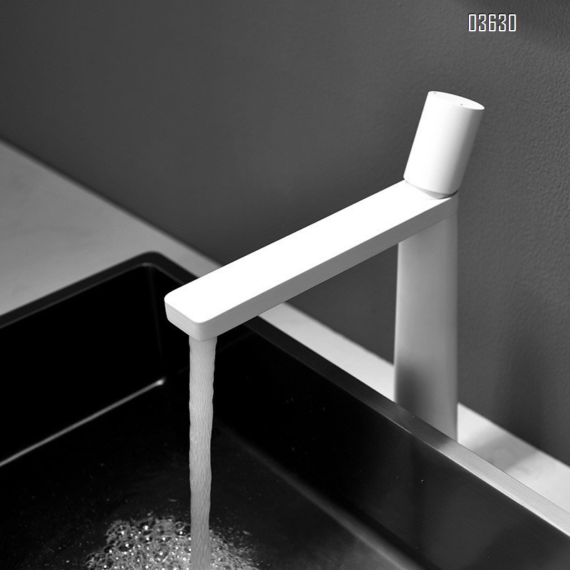 Modern Design Basin Faucet Single Handle Hot and Cold Mixer Tap Deck-mounted Ceramic Cartridge for Basin
