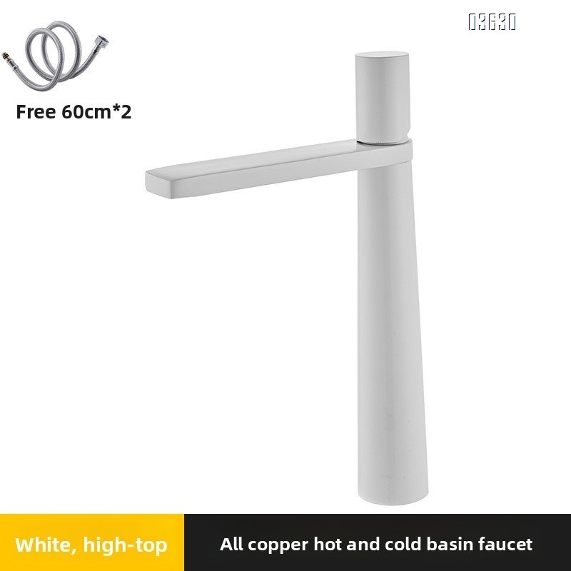 Modern Design Basin Faucet Single Handle Hot and Cold Mixer Tap Deck-mounted Ceramic Cartridge for Basin