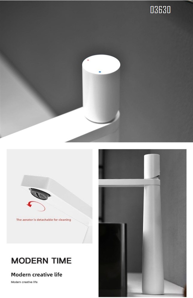 Modern Design Basin Faucet Single Handle Hot and Cold Mixer Tap Deck-mounted Ceramic Cartridge for Basin
