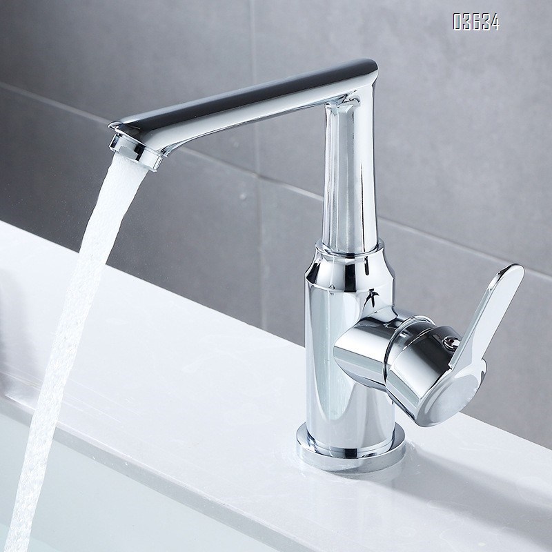 Modern Design Single Handle Basin Faucet 360° Rotatable  Aerated Water Ceramic Cartridge Hot and Cold Mixer Basin Tap