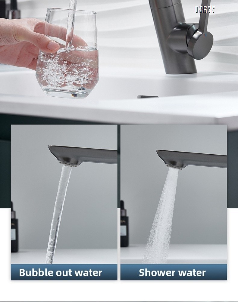 Modern Design Single Handle Basin Faucet Hot and Cold Mixer Basin Tap Decked Mounted with Ceramic Cartridge Wash Basin Faucet