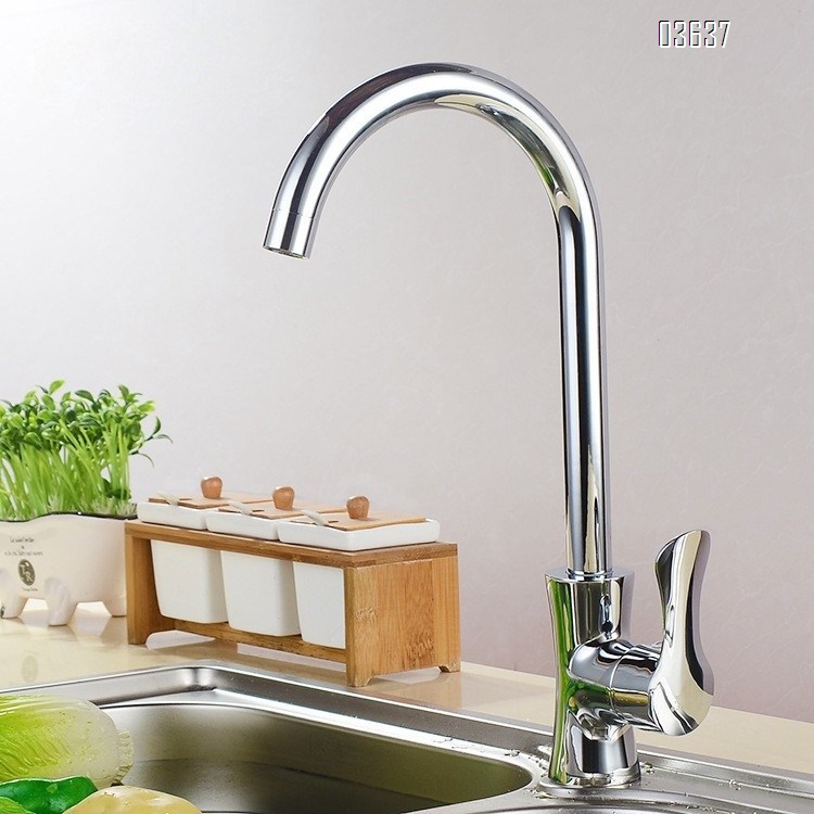 Kitchen Tap Hot&Cold Water Mixer Kitchen Faucet Single Handle Flexible Faucet Deck -mounted with Ceramic Valve Core