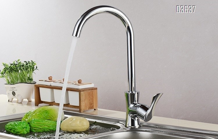 Kitchen Tap Hot&Cold Water Mixer Kitchen Faucet Single Handle Flexible Faucet Deck -mounted with Ceramic Valve Core