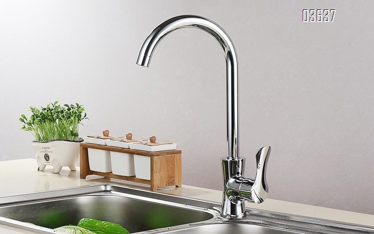 Kitchen Tap Hot&Cold Water Mixer Kitchen Faucet Single Handle Flexible Faucet Deck -mounted with Ceramic Valve Core