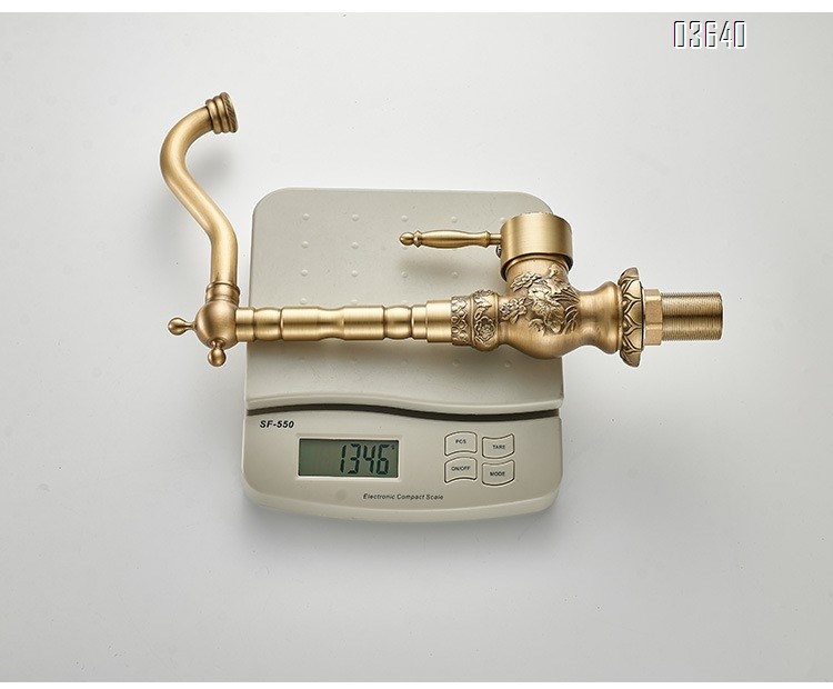 European Style Classic Basin Sink Faucet Antique Brushed Taps Single Handle Water Mixer Tap for Bathroom Sink Ceramic Valve Core