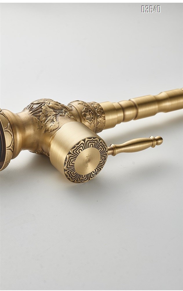 European Style Classic Basin Sink Faucet Antique Brushed Taps Single Handle Water Mixer Tap for Bathroom Sink Ceramic Valve Core