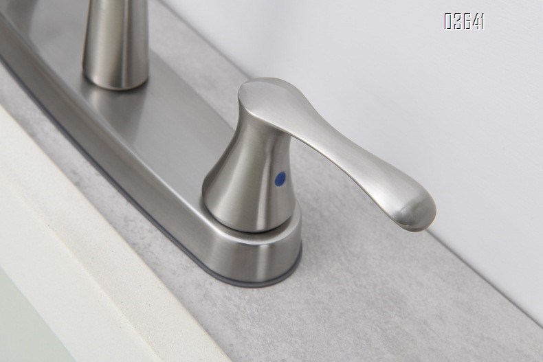 Modern Design Dual Handle Stainless Steel Basin Faucet with Side Sprayer Skin Mixer Faucet Rotatable for Bathroom Basin Kitchen