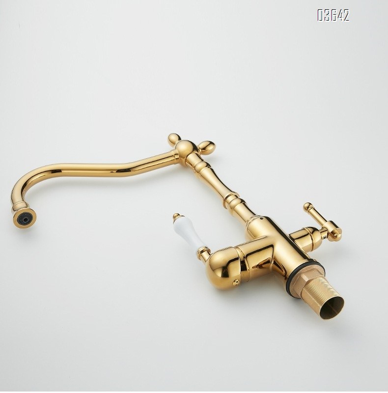 Classic Multi-function Kitchen Faucet Luxury Water Purifier Hot and Cold Mixer Brass Kitchen Tap Rotatable with Ceramic Core