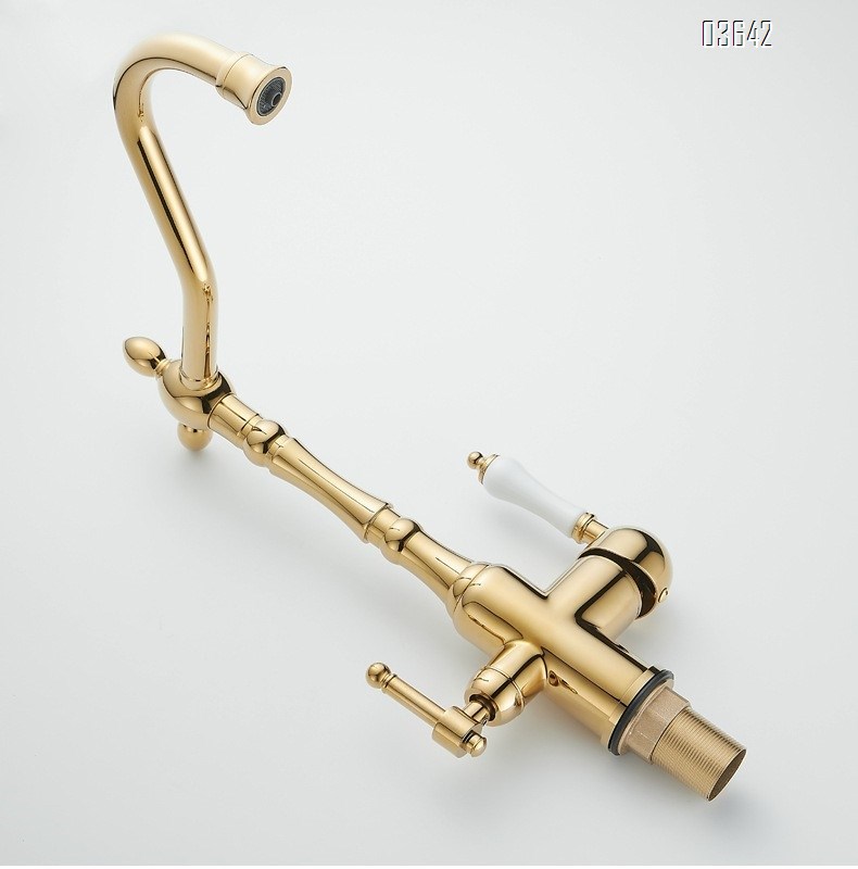 Classic Multi-function Kitchen Faucet Luxury Water Purifier Hot and Cold Mixer Brass Kitchen Tap Rotatable with Ceramic Core