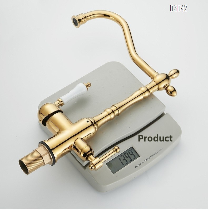 Classic Multi-function Kitchen Faucet Luxury Water Purifier Hot and Cold Mixer Brass Kitchen Tap Rotatable with Ceramic Core