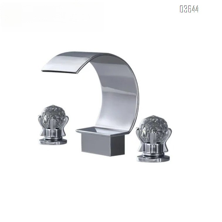Deck Mounted Stainless Steel Basin Mixer Faucet Bathroom Hot Cold Wash Face Taps Dual Handle Gold Basin Faucets