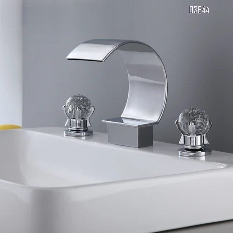 Deck Mounted Stainless Steel Basin Mixer Faucet Bathroom Hot Cold Wash Face Taps Dual Handle Gold Basin Faucets