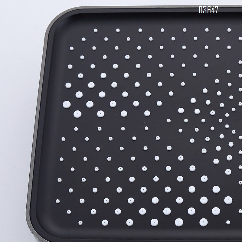 Concealed Shower Set with Digital Display Brass Bathroom Pressure-Boosting Shower Head, Shower Set with Ambient Light