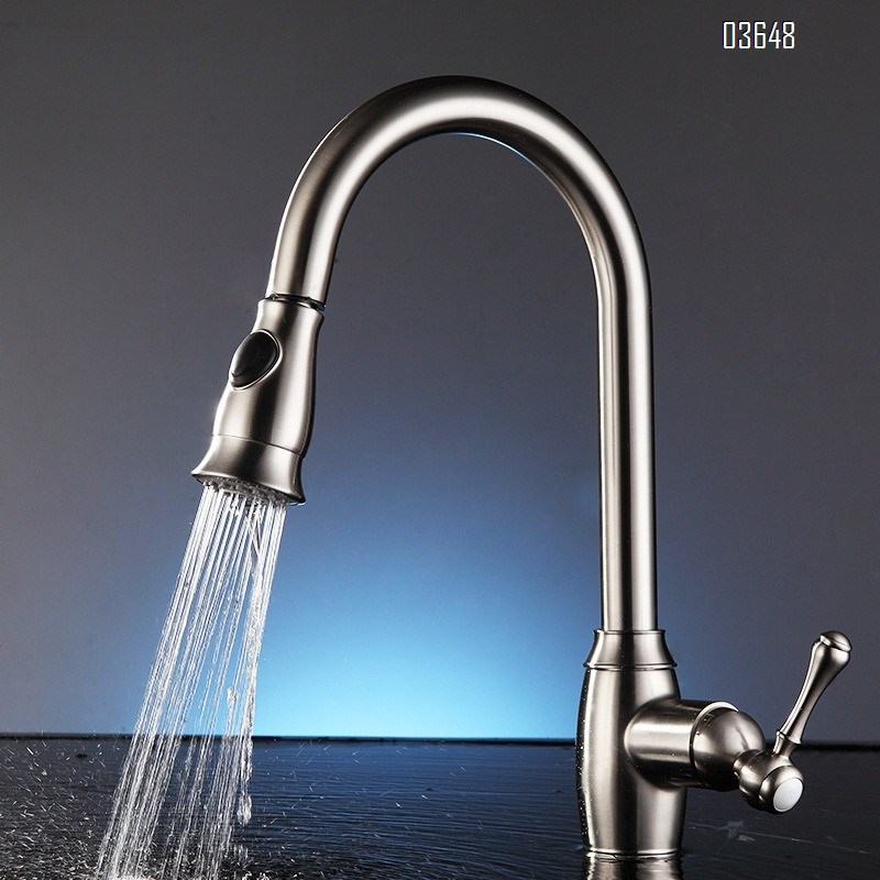 Modern Pull Down Single Lever Brass Kitchen Faucet Mixer Tap Deck Mount Sink Taps Popular Hot Cold Water Faucets