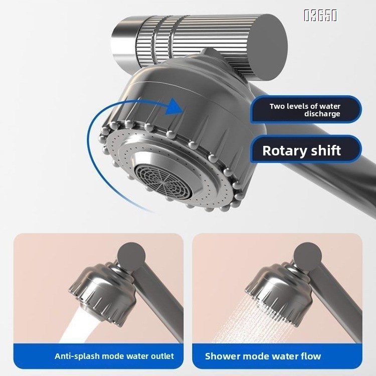 Modern 1080° Swivel Basin Faucet with 2 Water Outlet Modes Hot and Cold Mixer Tap Mechanical Arm Rotary Extension Basin Faucet