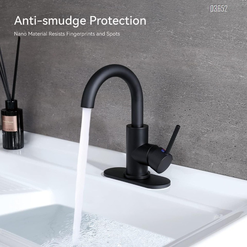 High Quality Single-Handle Stainless Steel Kitchen Faucet Hot and Cold Mixer Ceramic Cartridge Household Sink Tap with Strainer