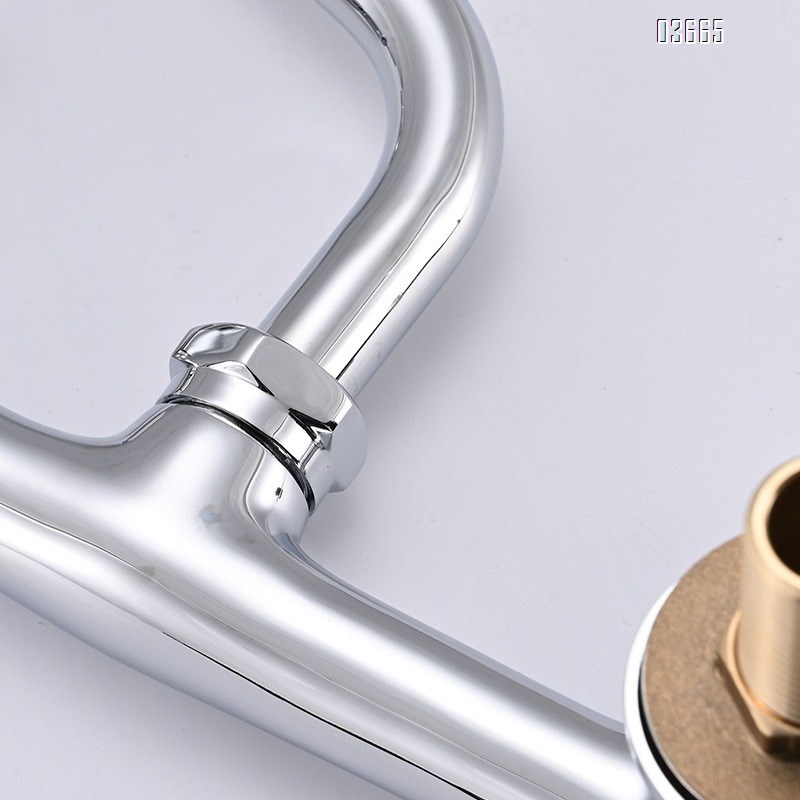 Kitchen Horizontal Wall Mounted Faucet Household Brass Multi-Function Cold and Hot Water Kitchen Sink Faucets Mixer Tap