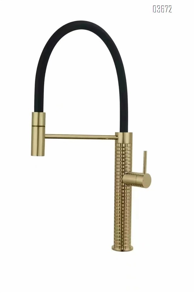 Universal rotating, pull-out kitchen faucet, hot and cold water faucet, all-Brass , extendable sink for washing vegetables, household