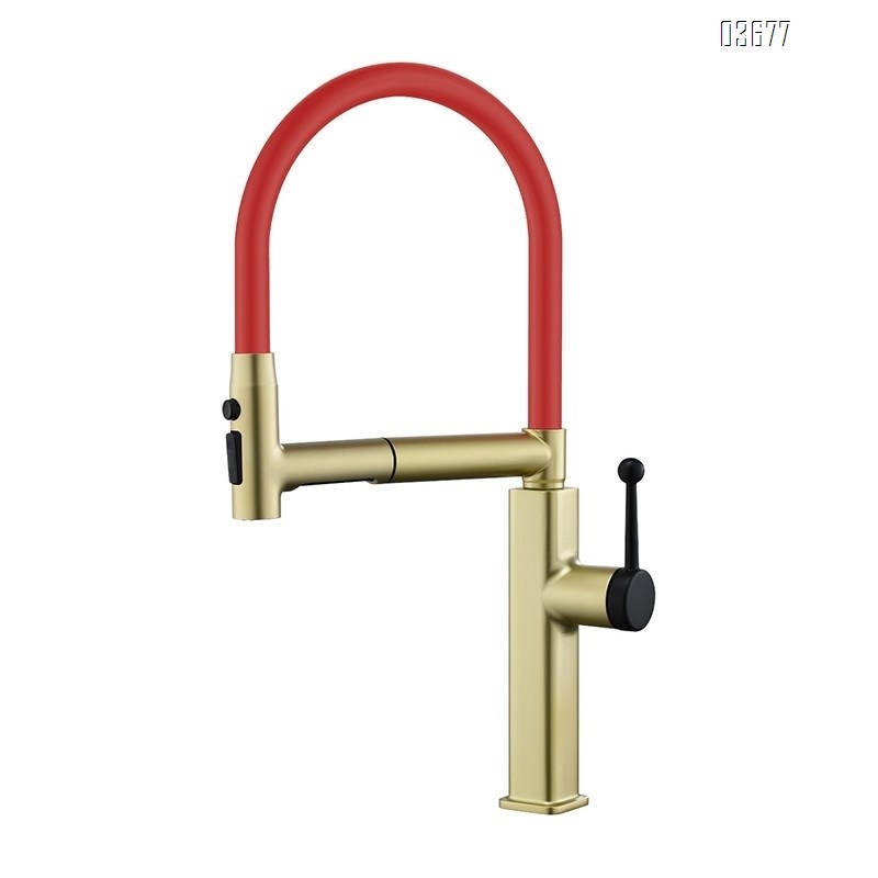 Gun Grey Kitchen Faucet Household Vegetable Washing Sink Magnetic Pull-out Omnidirectional Rotating Cold and Hot Dual-use Splash-proof Faucet