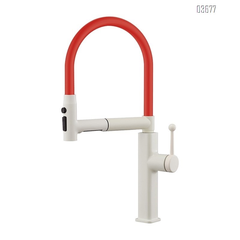 Gun Grey Kitchen Faucet Household Vegetable Washing Sink Magnetic Pull-out Omnidirectional Rotating Cold and Hot Dual-use Splash-proof Faucet