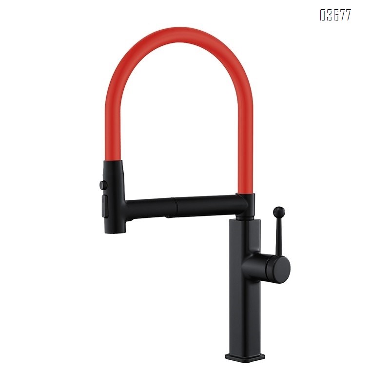 Gun Grey Kitchen Faucet Household Vegetable Washing Sink Magnetic Pull-out Omnidirectional Rotating Cold and Hot Dual-use Splash-proof Faucet