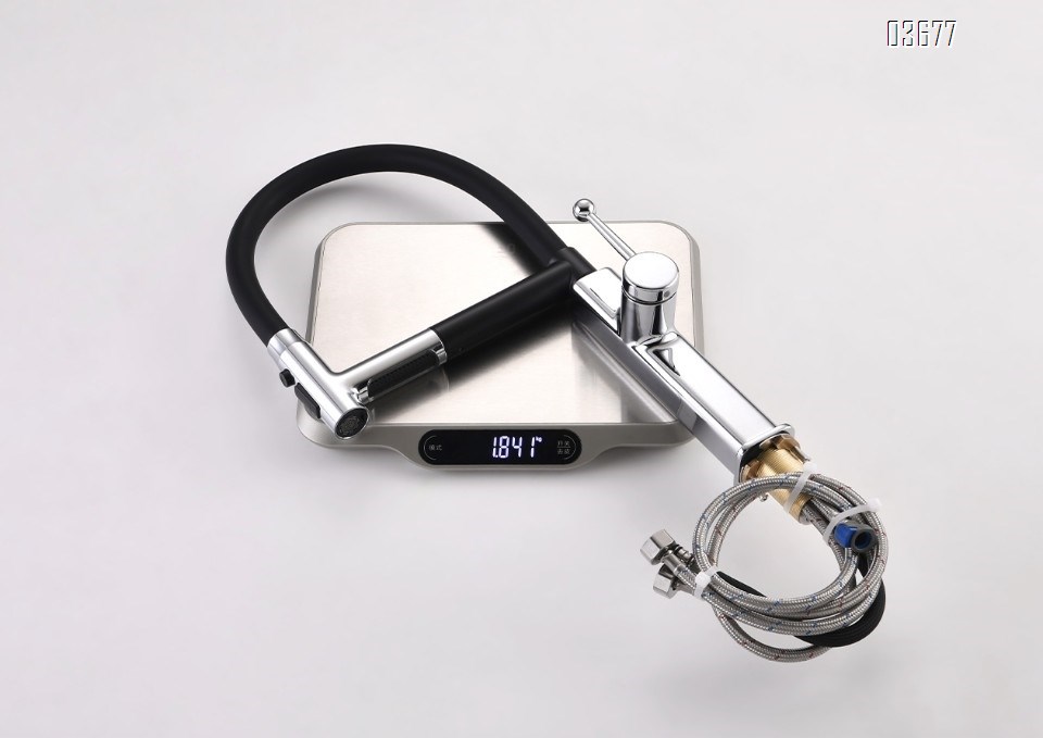 Gun Grey Kitchen Faucet Household Vegetable Washing Sink Magnetic Pull-out Omnidirectional Rotating Cold and Hot Dual-use Splash-proof Faucet