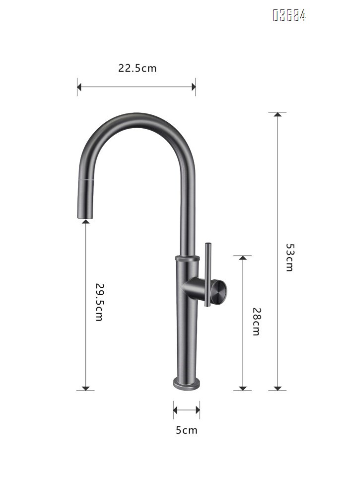 Gold Kitchen Faucet for Home Use, Magnetic Pull-Down Swivel Faucet for Vegetable Washing Sink, Dual-Temperature (Hot & Cold) Splash-Resistant Faucet