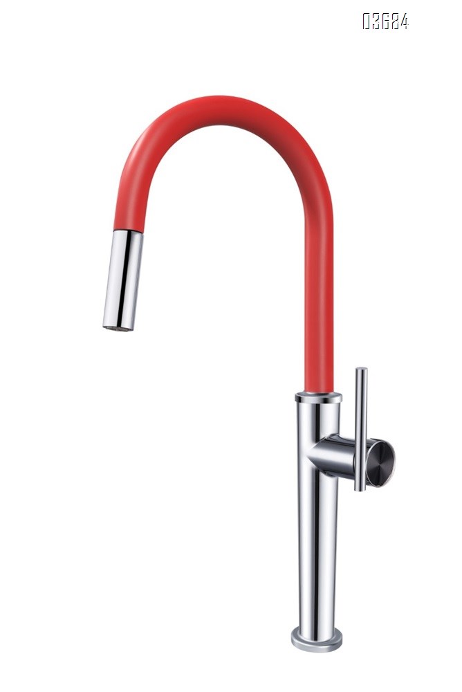 Gold Kitchen Faucet for Home Use, Magnetic Pull-Down Swivel Faucet for Vegetable Washing Sink, Dual-Temperature (Hot & Cold) Splash-Resistant Faucet