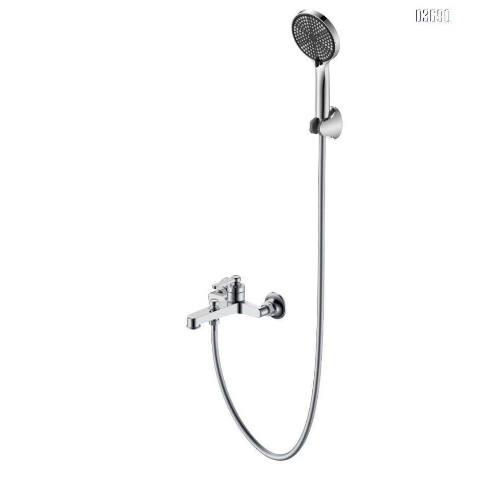 Shower Set with Handheld Showerhead, Bathtub Showerhead, Adjustable Height, Hot and Cold Water Control, Ceiling-Mounted Showerhead